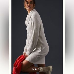 Velvet by Graham & Spencer Satin Cowl-Neck Dress size medium light gray